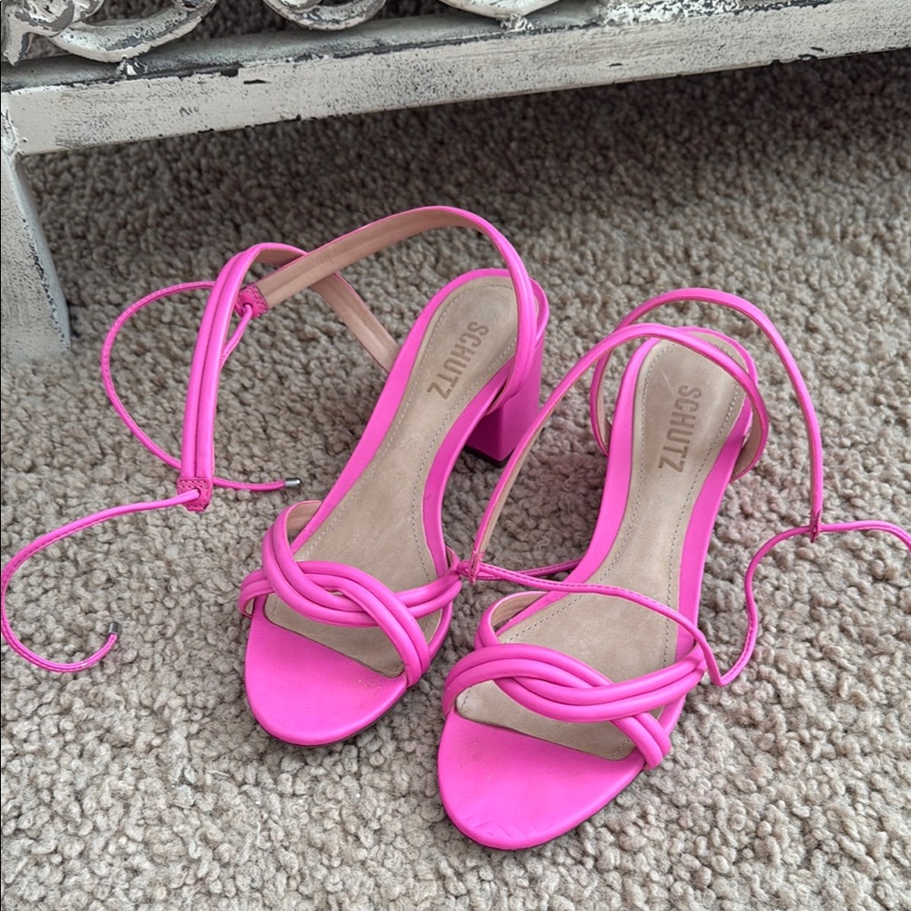 Schutz Women's Pink Strappy Sandals